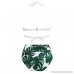 SUUKSESS Women High Waisted Swimsuits Halter Push up 2 Piece Bikini Set Floral Cute Bathing Suits 57-white Green B07Q2X8G48